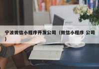 宁波微信小程序开发公司（微信小程序 公司）