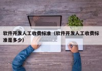 软件开发人工收费标准（软件开发人工收费标准是多少）