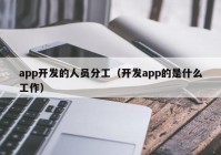 app开发的人员分工（开发app的是什么工作）