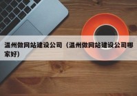 温州做网站建设公司（温州做网站建设公司哪家好）